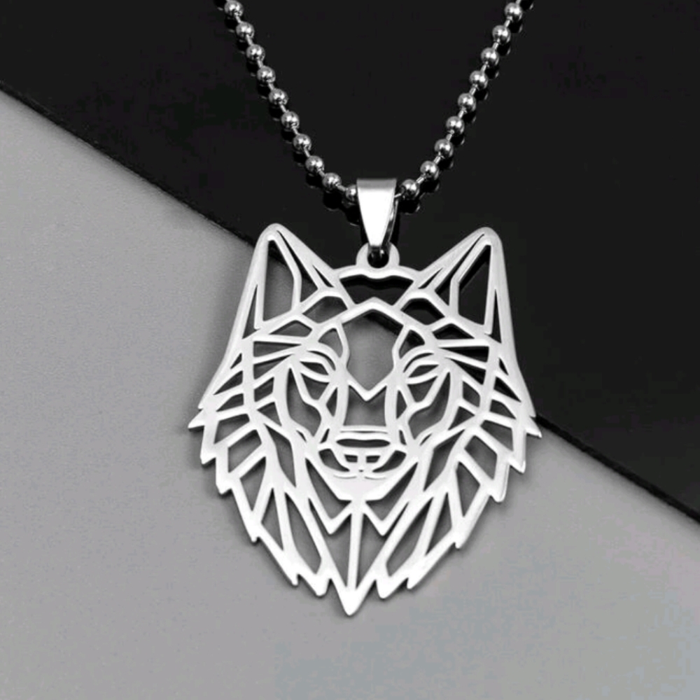 Stainless Steel Wolf Necklace - Picture 1 of 5